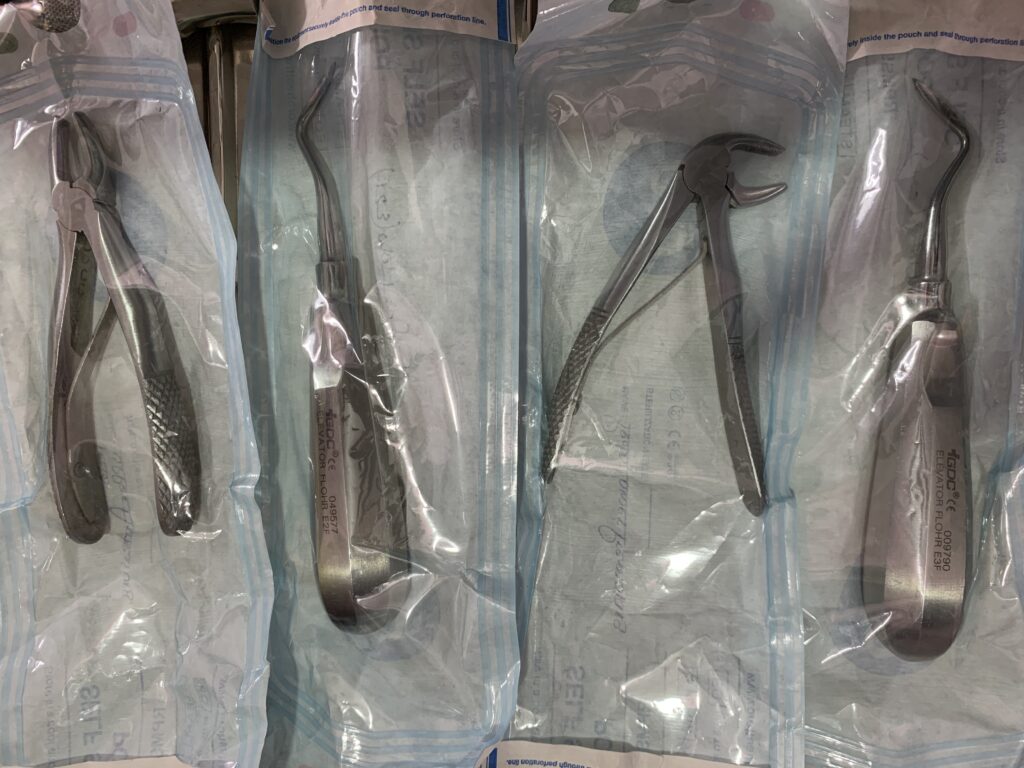 Sterilized dental instruments